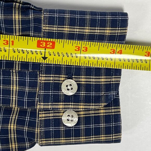 Brooks Brothers Supima Cotton Casual Shirt Blue Check Long-Sleeve Button-Down - Picture 10 of 13